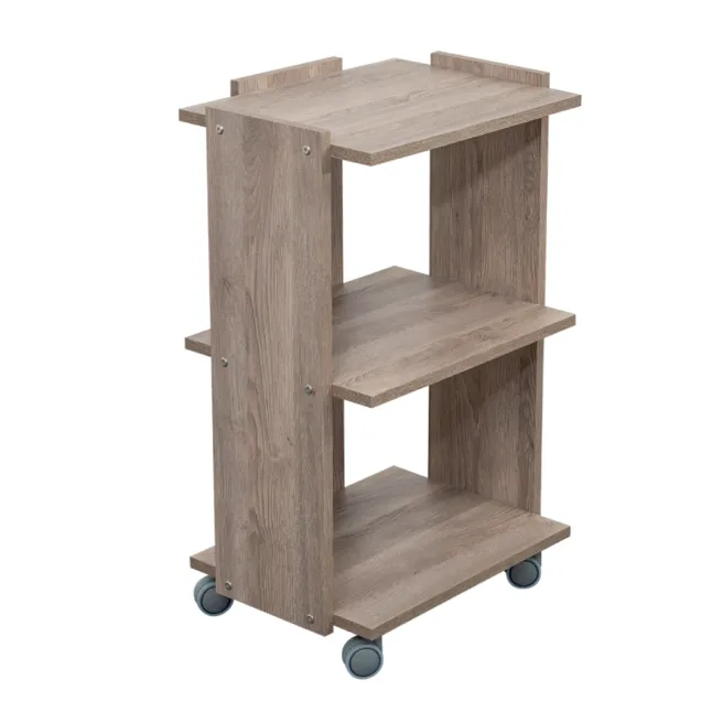 Carrello Estetista in Legno a 3 Ripiani