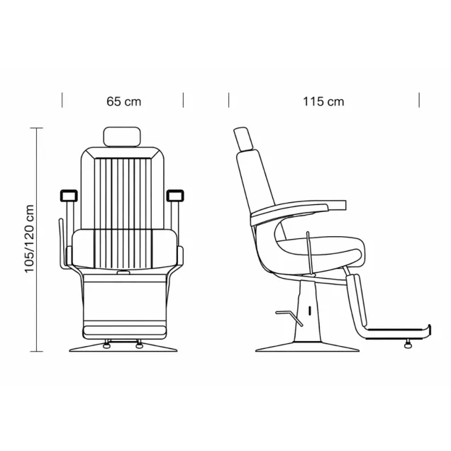 Poltrona Barber Professionale Verde con Base Nera | OFFERTA LANCIO