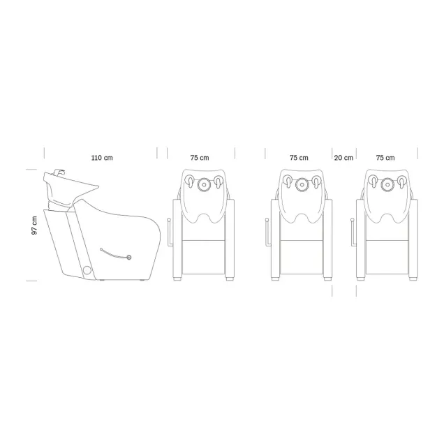 Arredo Parrucchieri con 3 Lavaggi e Mobile di Retro | OFFERTA LANCIO
