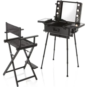 Postazione Make Up con Specchio a 6 Luci e Sedia Regista