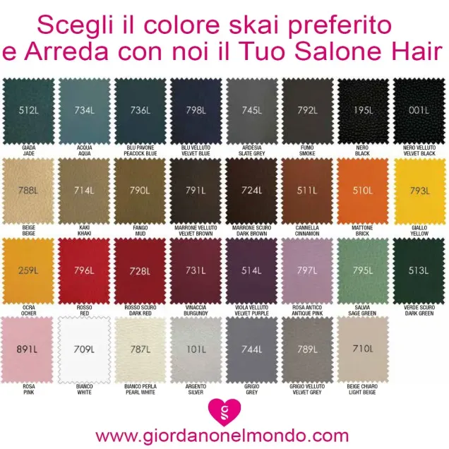 poltrone parrucchiere on colori skai personalizzabili