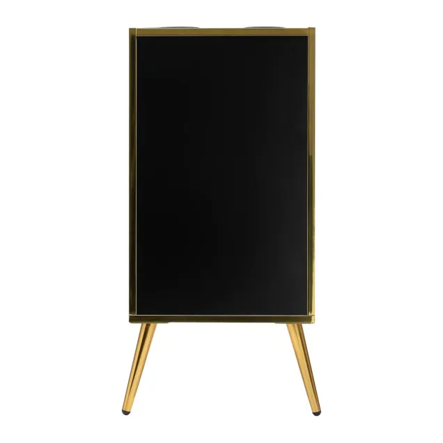Cassettiera Parrucchiere Professionale con 2 Cassetti Nero e Oro | NEW
