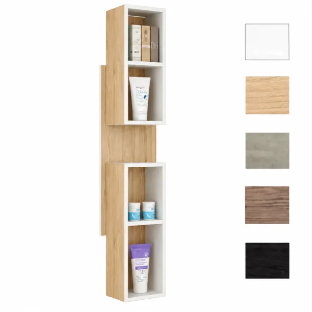 Espositore a Parete in Legno per Arredo Estetica e Nail