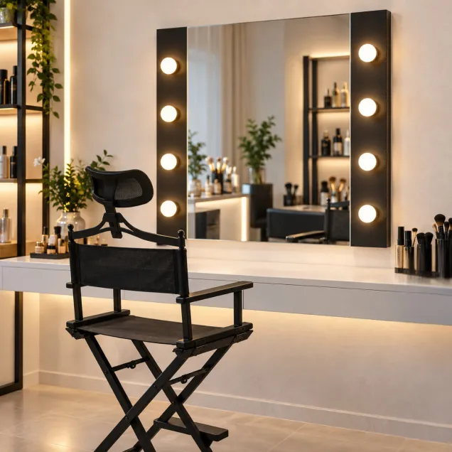 Specchio Make Up in Legno