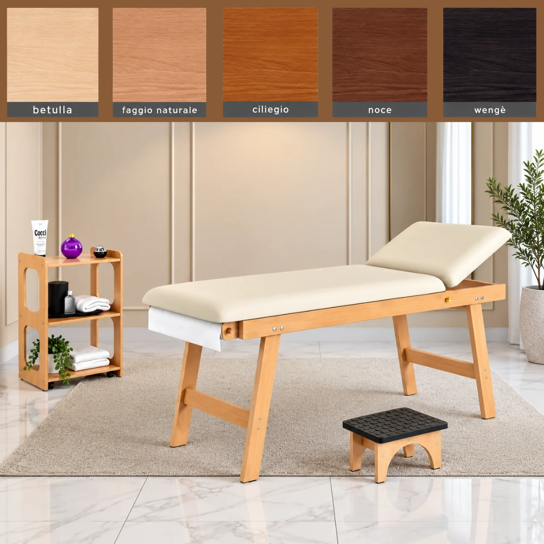 Cartella colori legno per arredamento professionale centro estetico