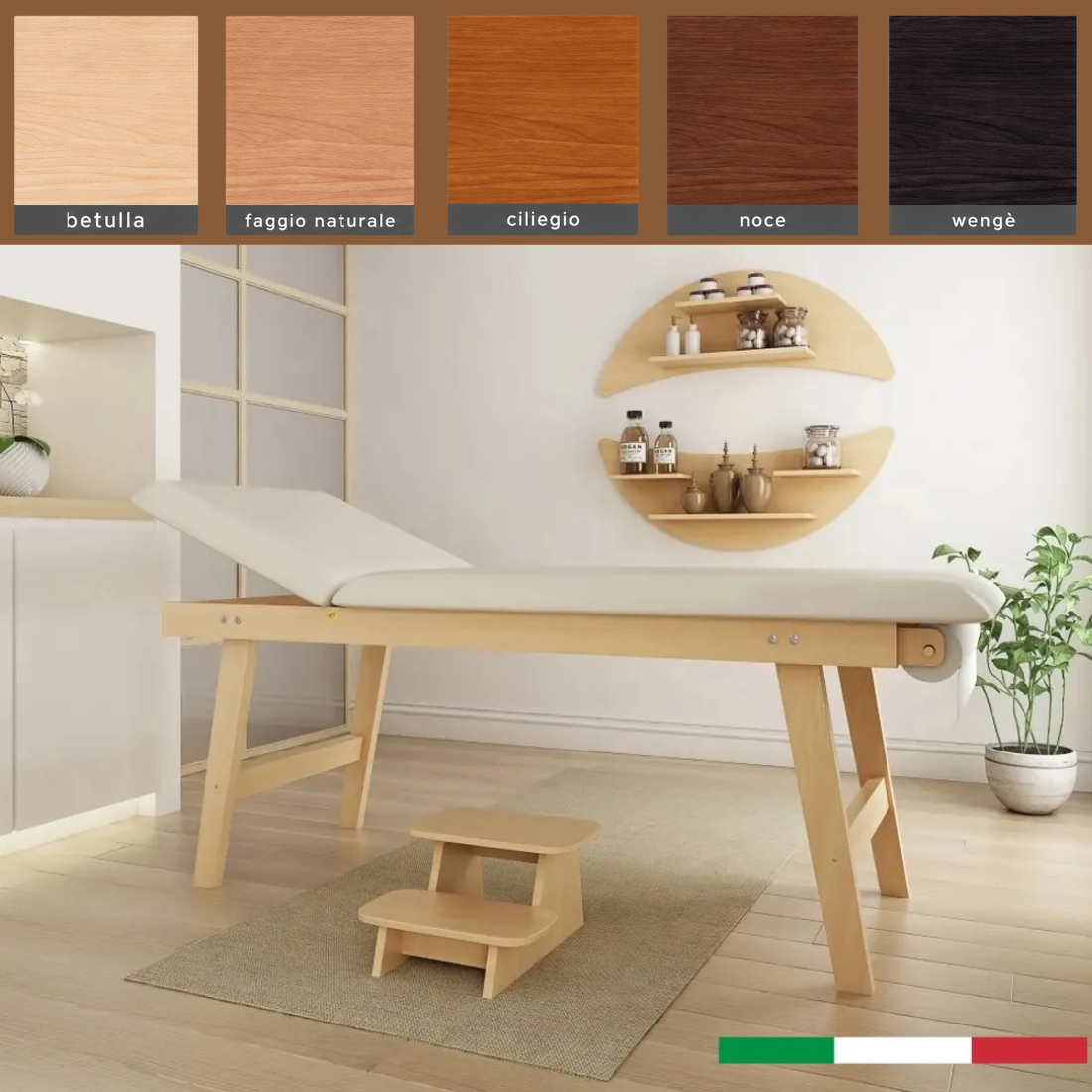 Cartella colori legno per arredamento professionale centro estetico