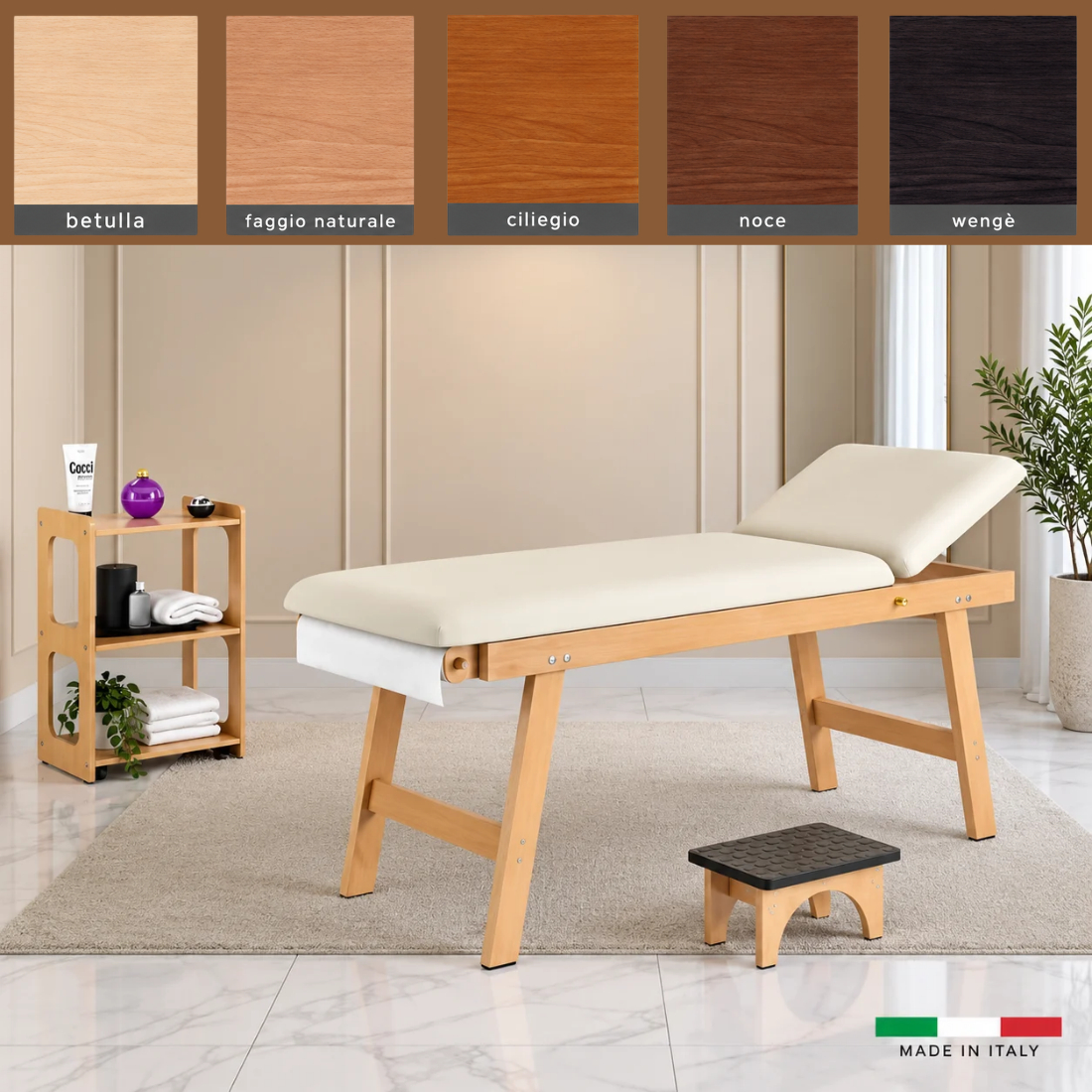 Cartella colori legno per arredamento professionale centro estetico